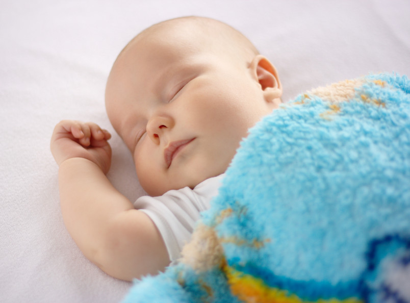 Baby sleeping on back