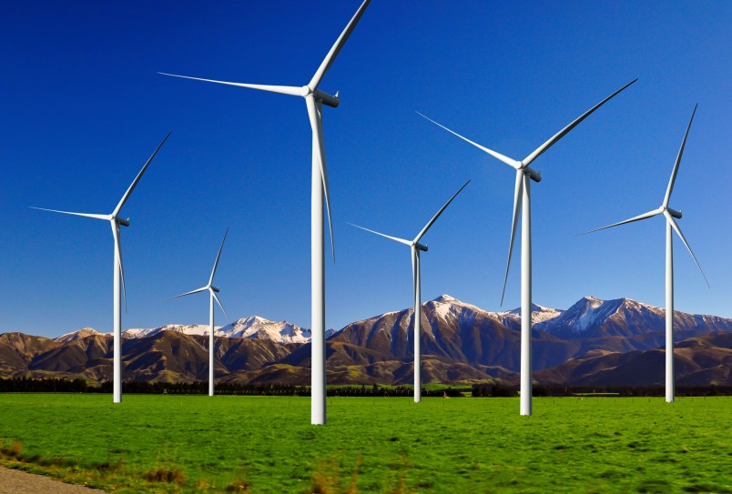 Wind turbines concept sustainable energy
