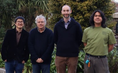 Dr Jack Scott (second from right) with other members of the research team